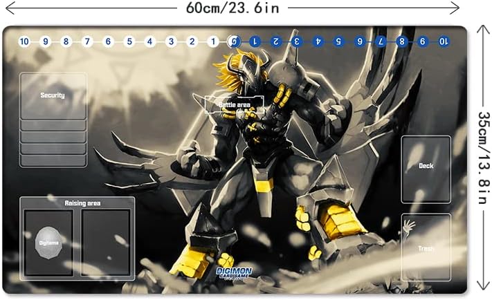 Mlikemat New DTCG Duel Playmat Digimon Diaboromon Trading Card Game TCG CCG Mat Pad + Free Bag (ZD002-324-SM) - Image 5